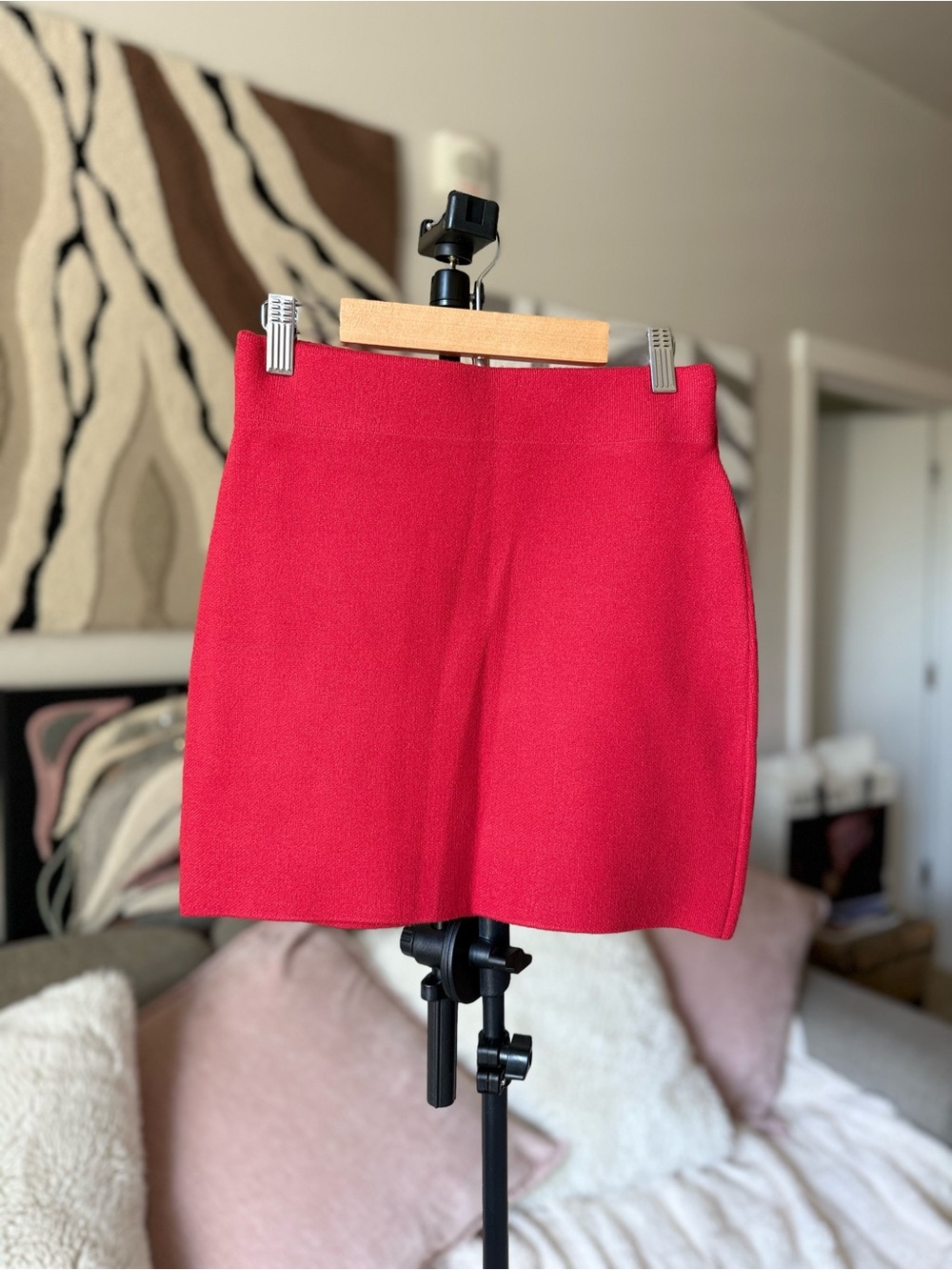 Mango Bright Red Mini Skirt